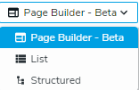 Changement de vue (view switcher) in Page Builder