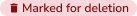 Mark for deletion badge