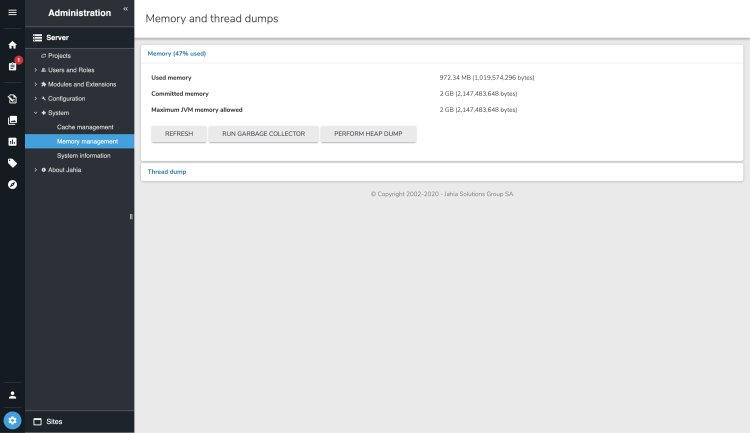 Interface to manage memory