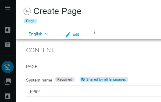 Create page